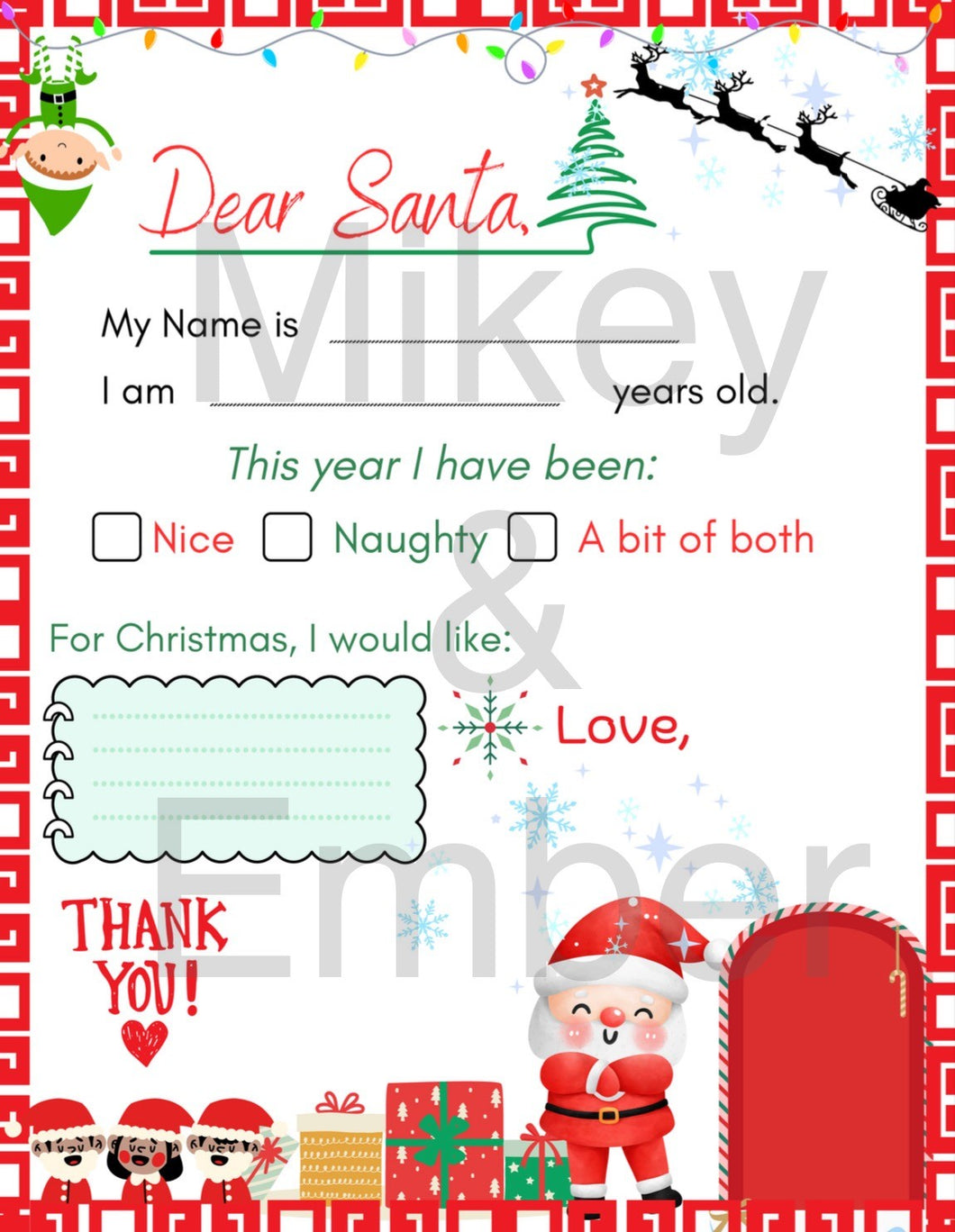 Dear Santa Letter